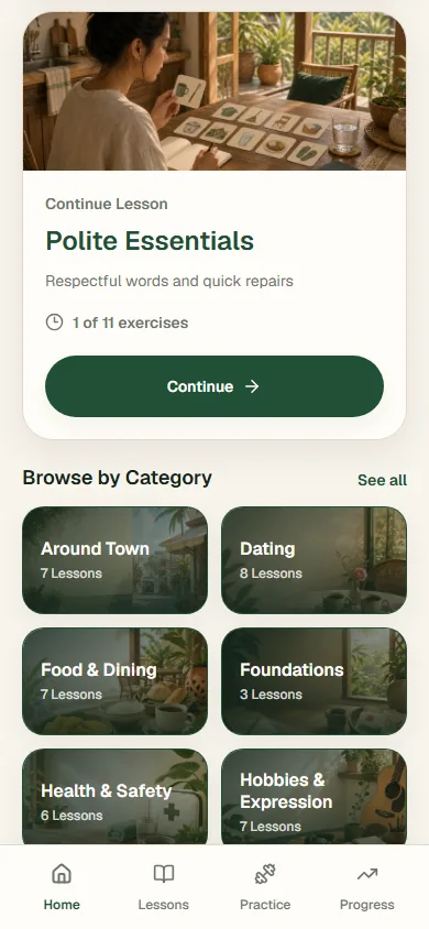 Browse Tagalog lessons by category